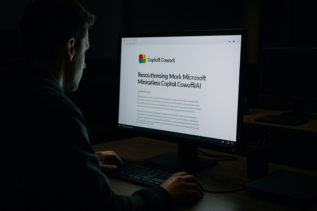 Revolução no Trabalho: Microsoft Apresenta Copilot Cowork, a IA que Trabalha Sozinha Mesmo com o PC Desligado