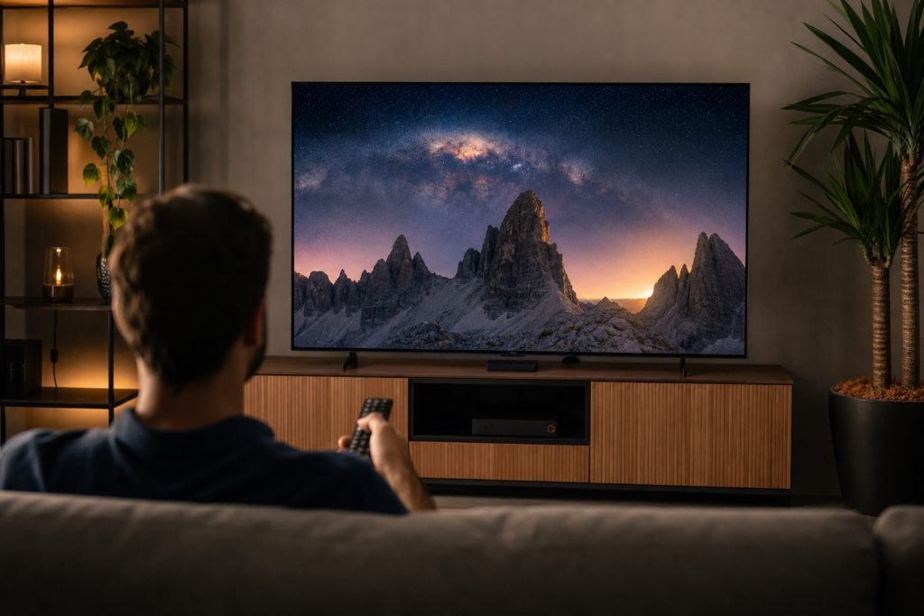 Imagem ilustrativa: TV TCL C6K de 65 polegadas entra em oferta na Amazon por menos de R 3700