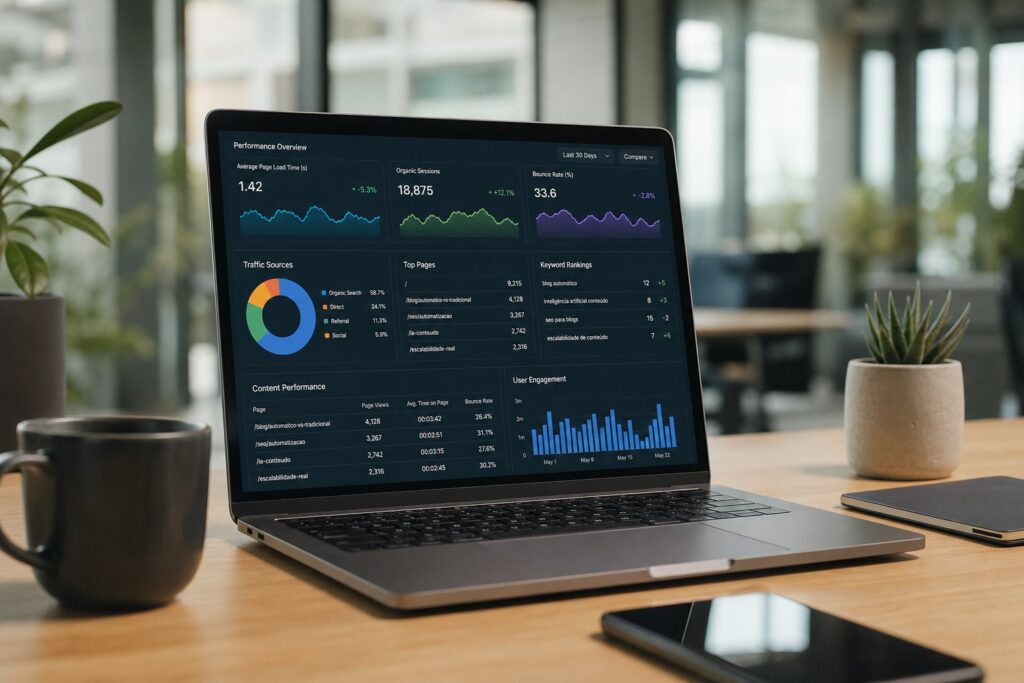 Blog automático vs blog tradicional: análise de performance e escalabilidade real