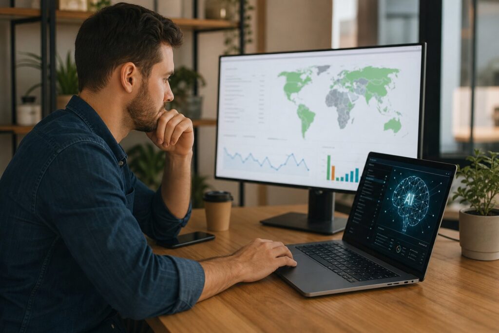 Como funciona um blog com ia focado em seo e geo para gerar receita passiva